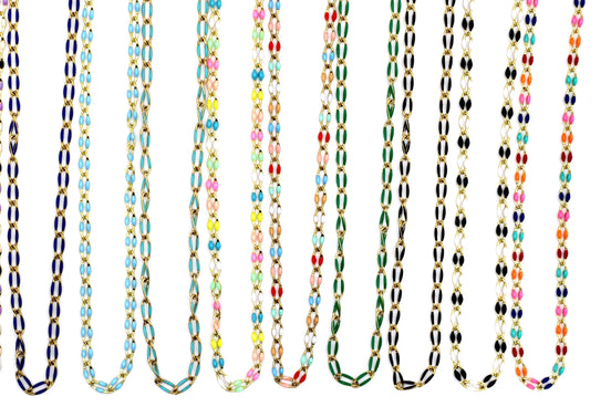 Enamel Oversized Curb Necklace