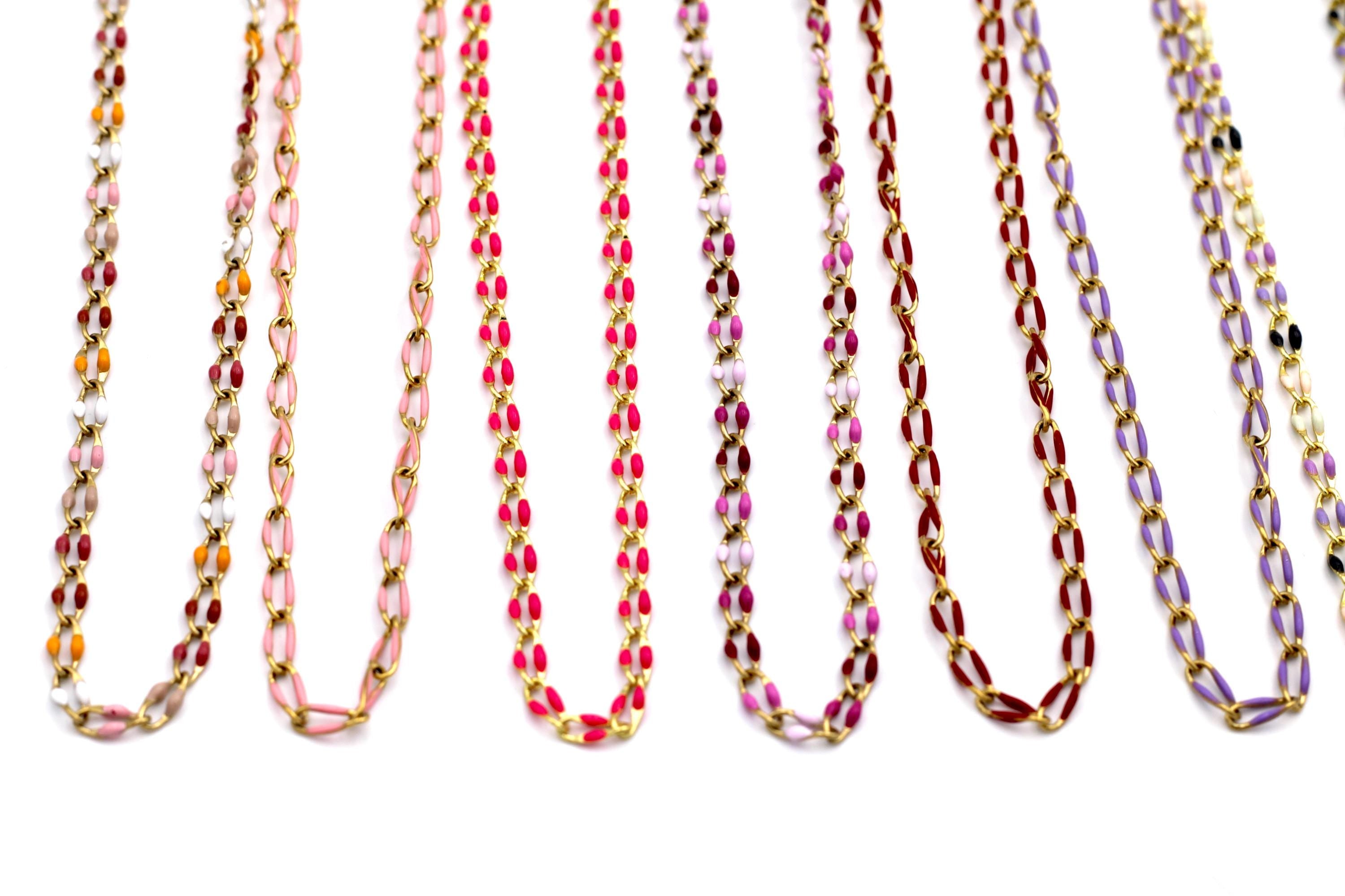 Enamel Oversized Curb Necklace