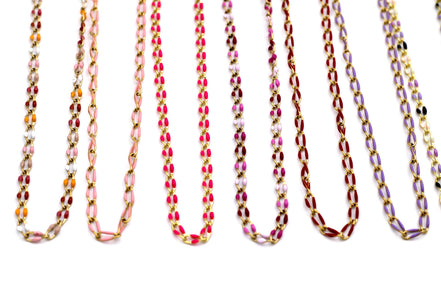 Enamel Oversized Curb Necklace