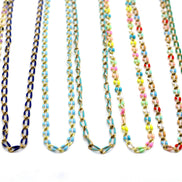 Enamel Oversized Curb Necklace
