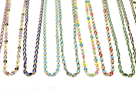 Enamel Oversized Curb Necklace