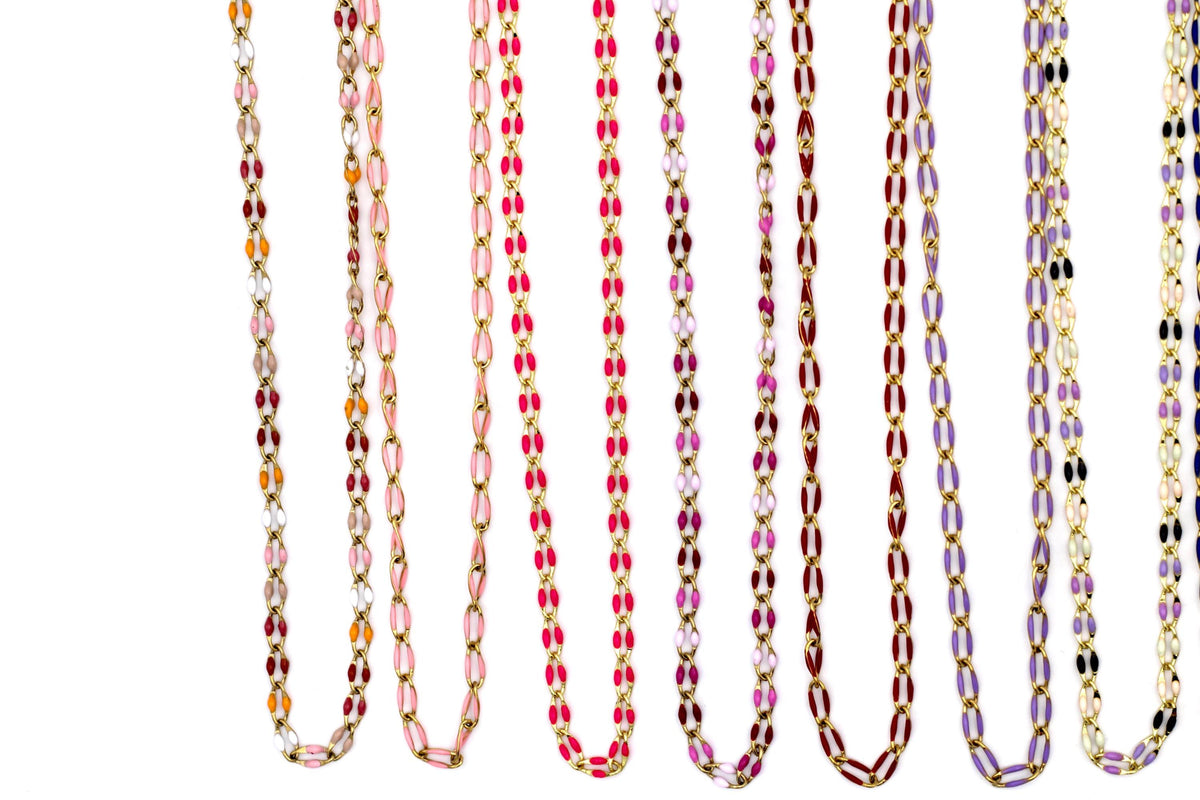 Enamel Oversized Curb Necklace