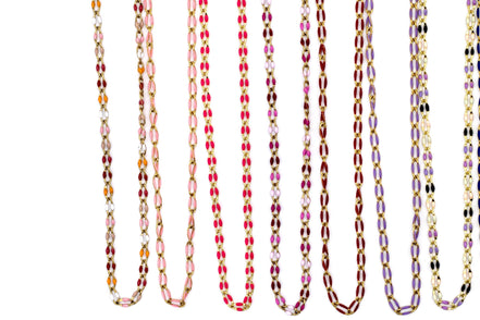 Enamel Oversized Curb Necklace