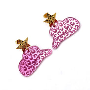 Pink Cowgirl Hat Earrings