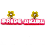 Neon Wedding Earrings