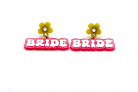 Neon Wedding Earrings