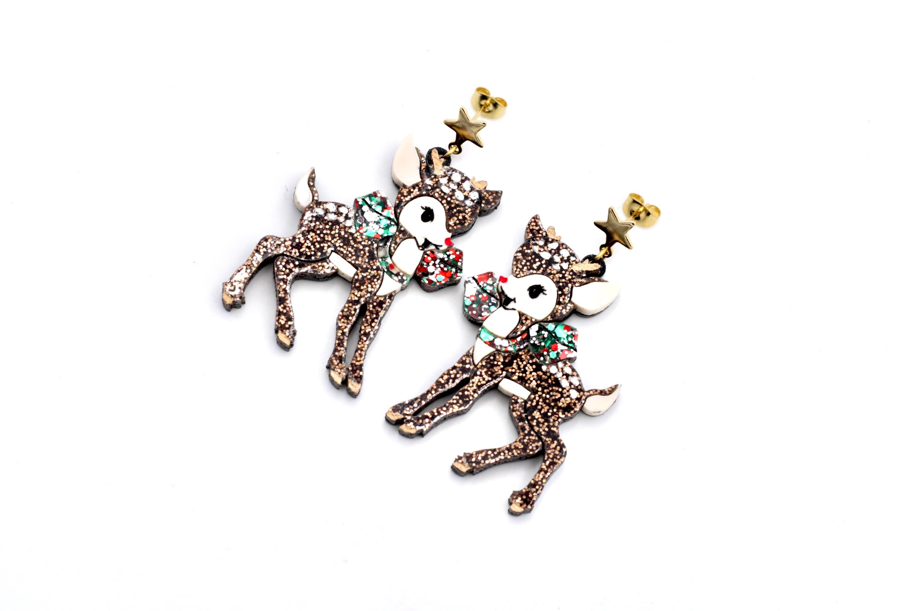 Christmas Deer Earrings