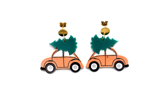 Christmas Car Earrings