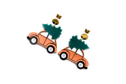 Christmas Car Earrings