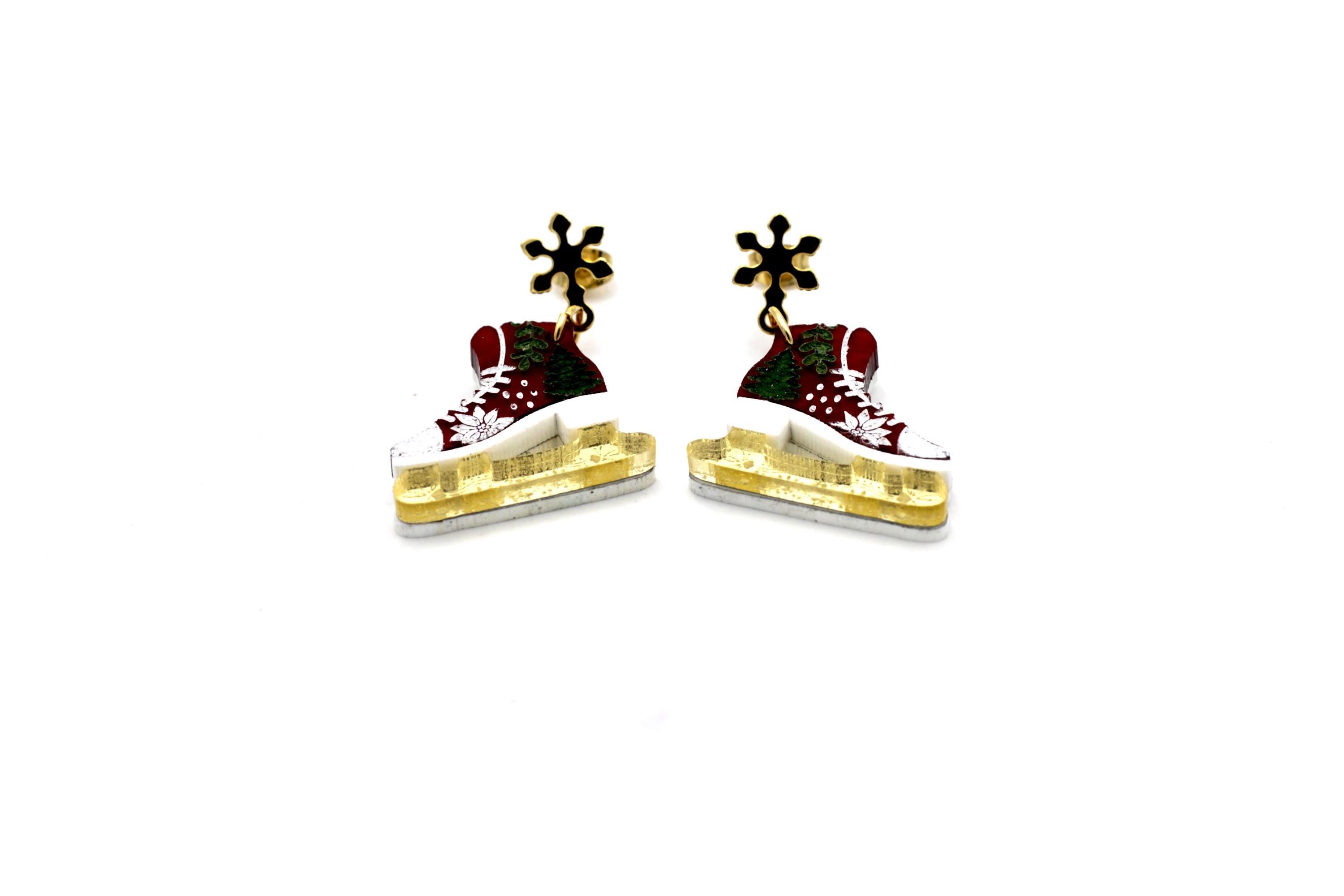 Ice Skate Earrings