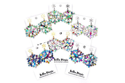Glittery Snowflake Earrings