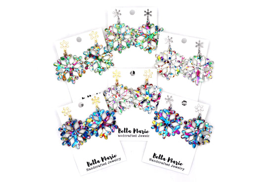 Glittery Snowflake Earrings