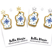 Snowflake Mitten Cookie Earrings