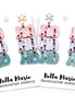 Pastel Glitter Ho Ho Ho Earrings