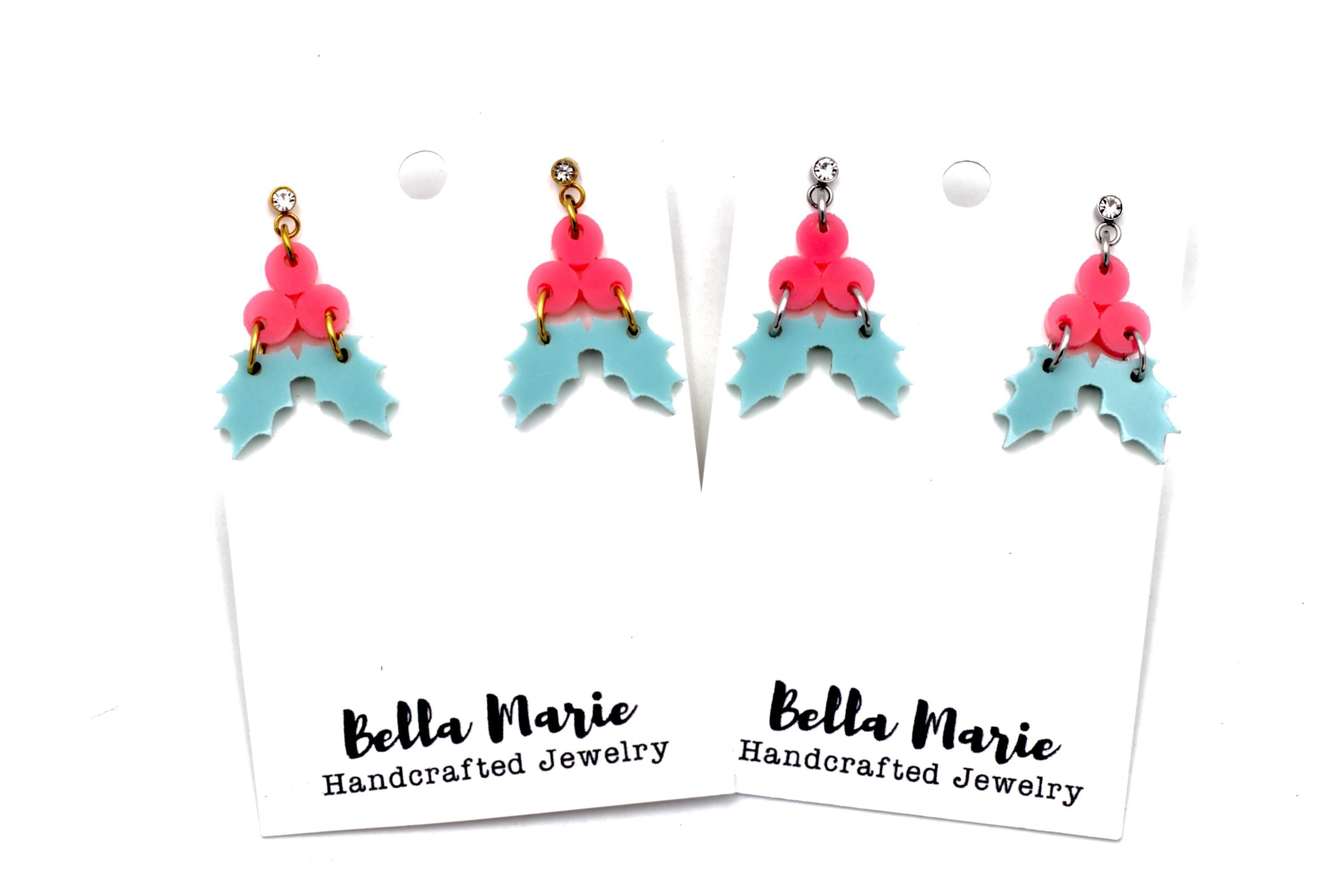 Pastel Holly Earrings