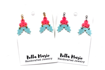 Pastel Holly Earrings