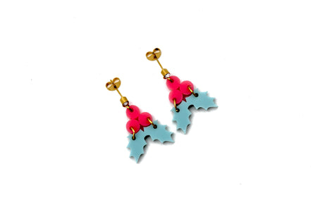 Pastel Holly Earrings