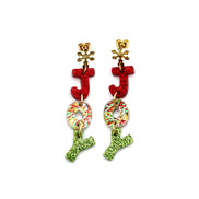 Red Green Joy Earrings