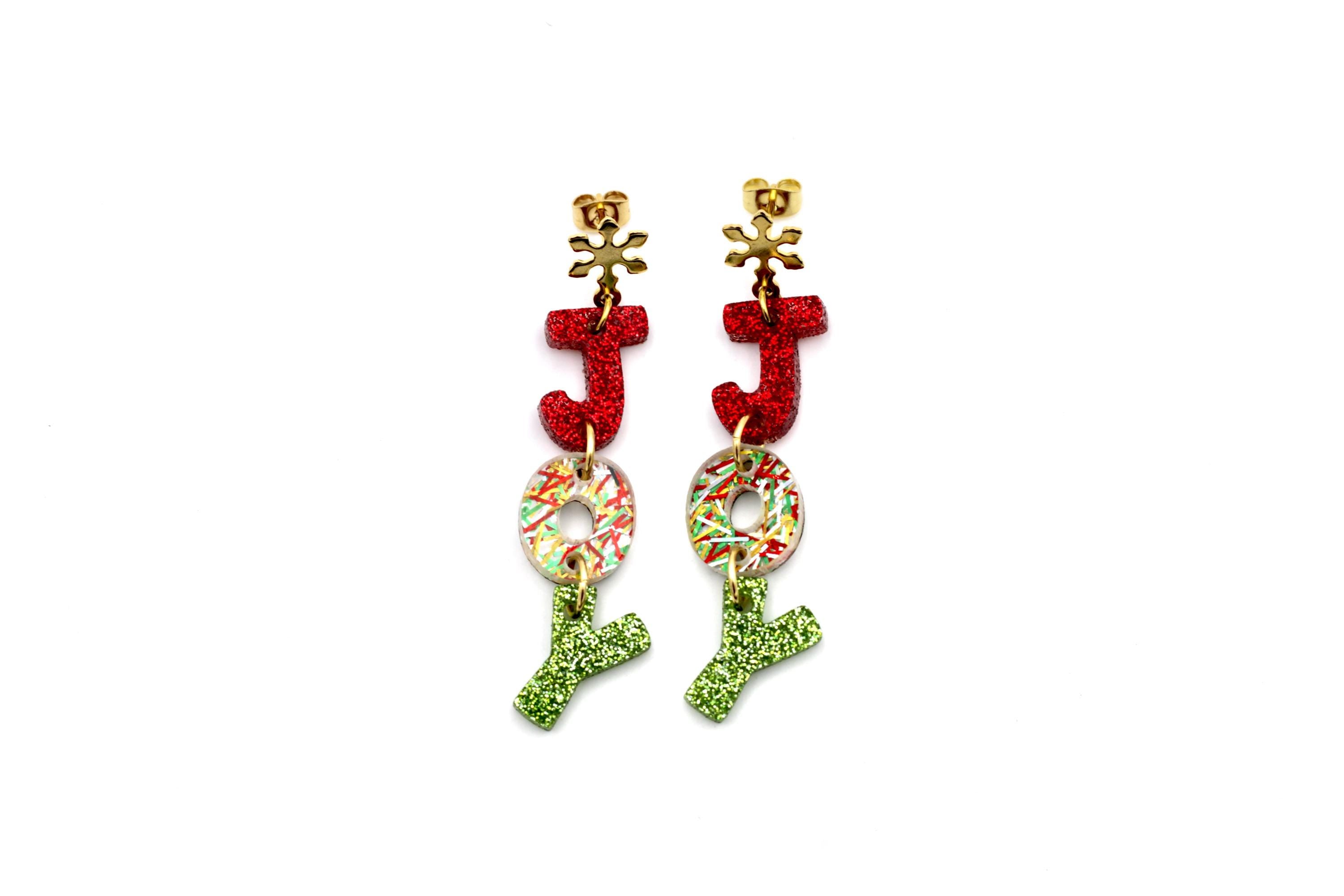 Red Green Joy Earrings