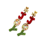 Red Green Joy Earrings