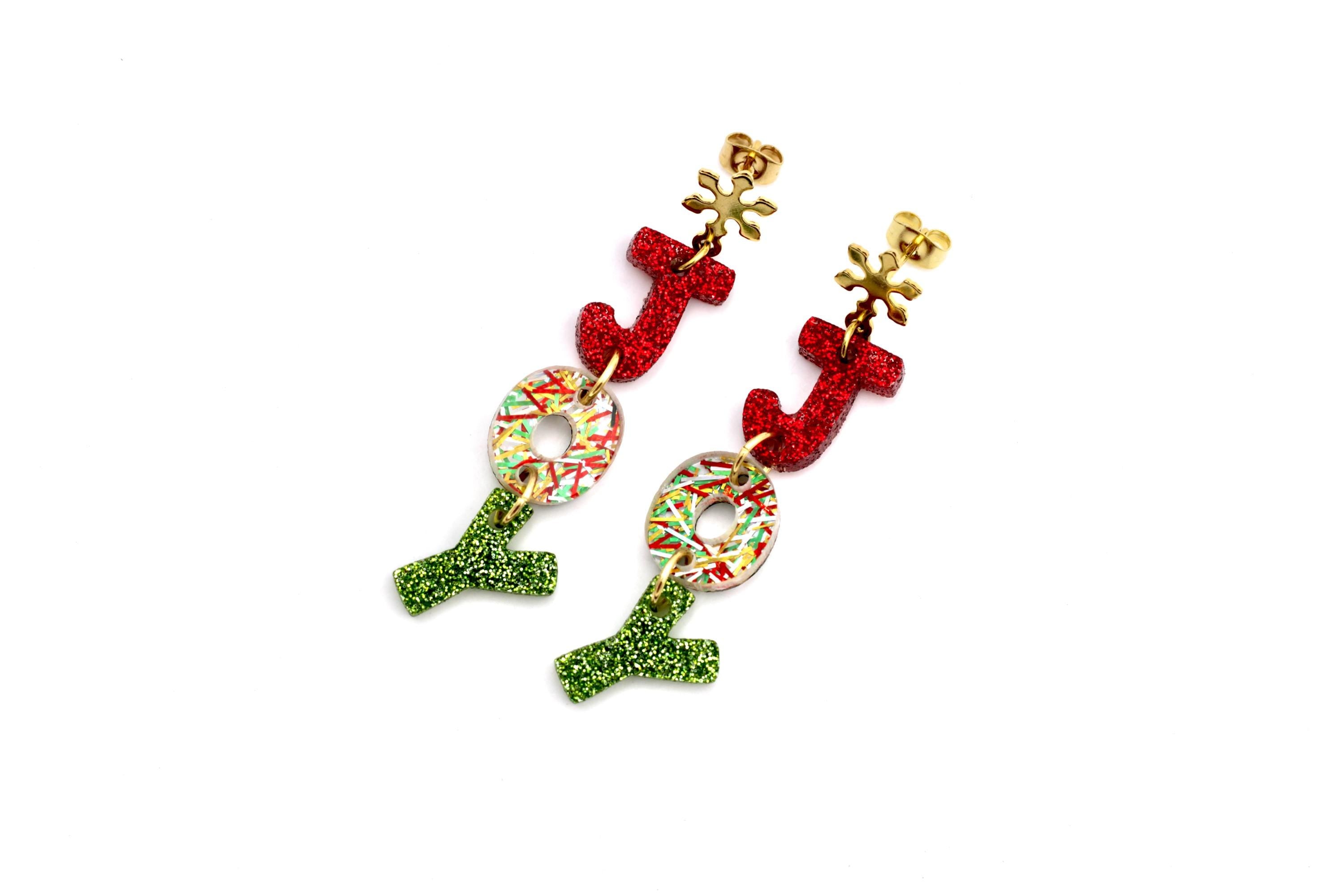 Red Green Joy Earrings
