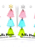 Jelly Glitter Tree Earrings