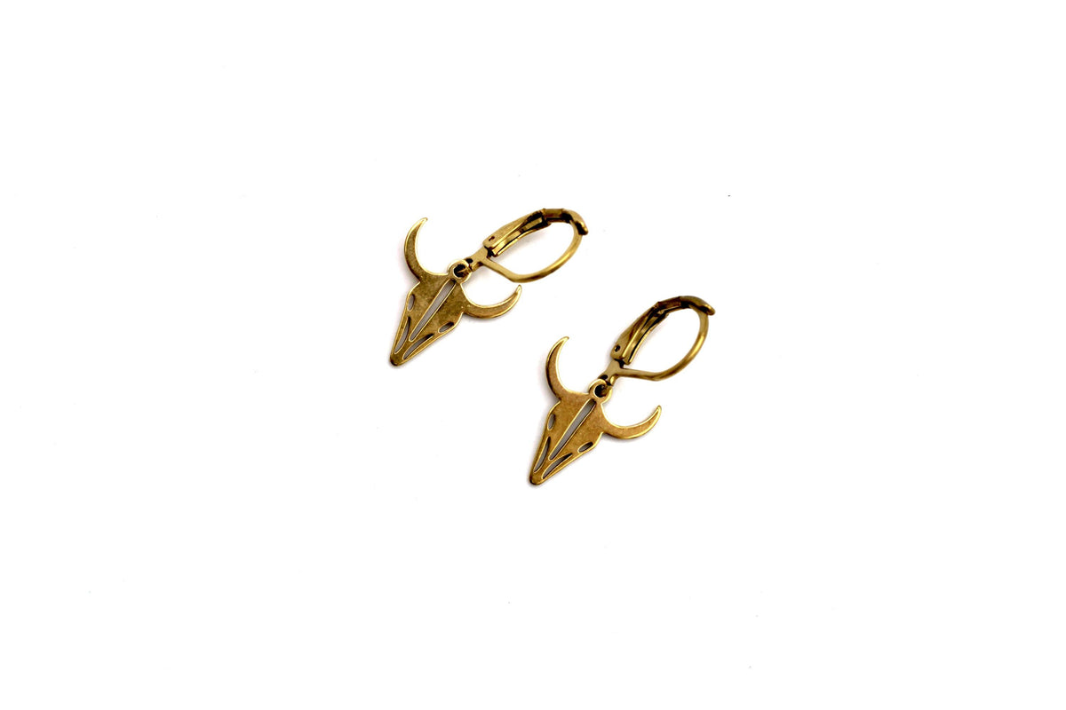 Cow Skull Earrings