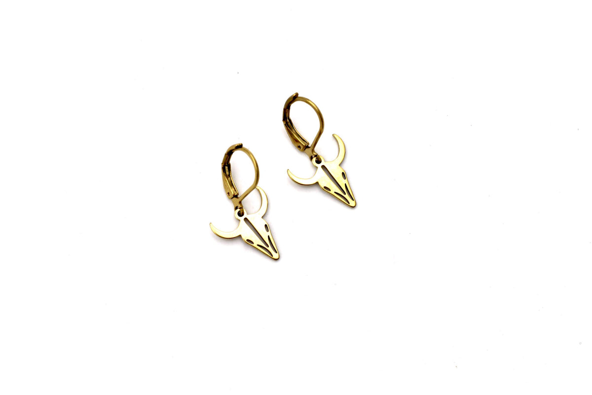 Cow Skull Earrings
