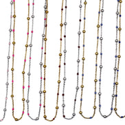 Colorful Enamel Satellite Necklace