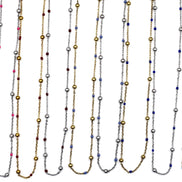 Colorful Enamel Satellite Necklace