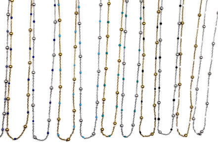 Colorful Enamel Satellite Necklace