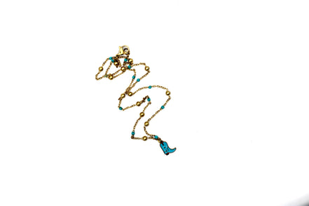 Cowgirl Boot Charm Necklace