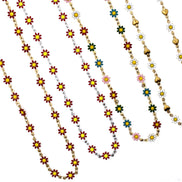 Enamel Flower Necklace