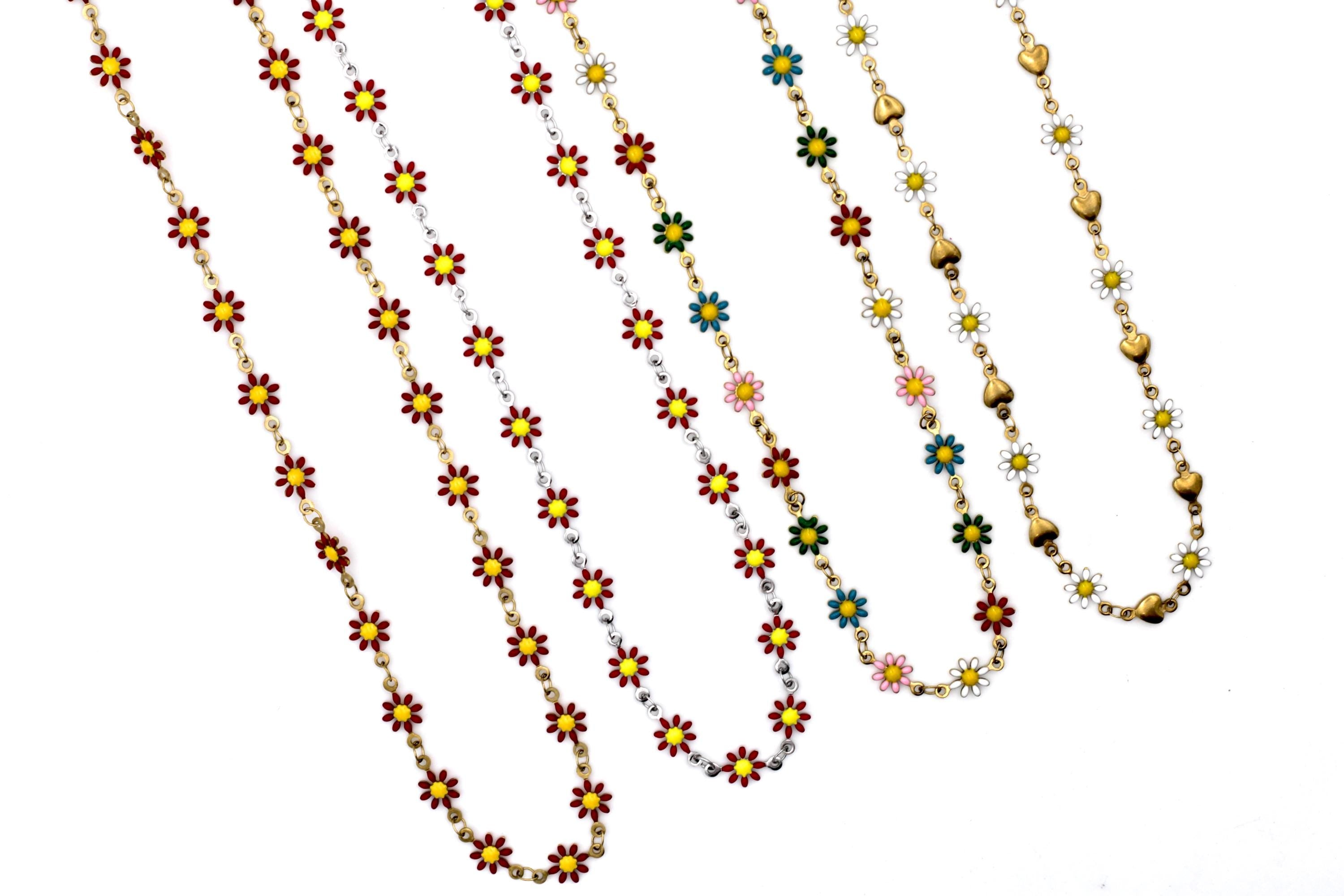 Enamel Flower Necklace