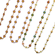 Enamel Flower Necklace