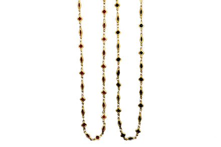 Enamel Quatrefoil Necklace