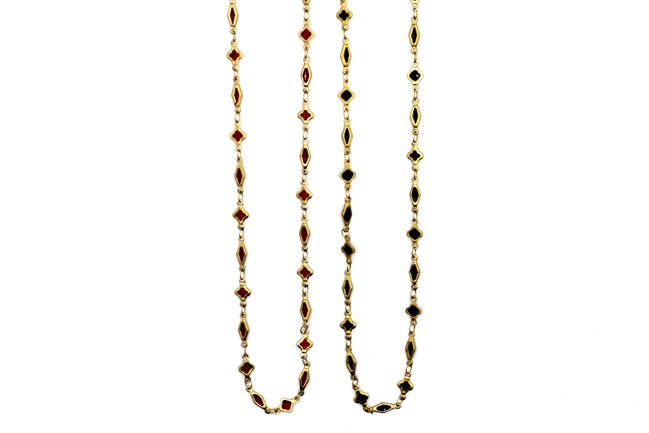 Enamel Quatrefoil Necklace