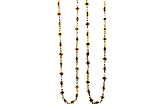 Enamel Quatrefoil Necklace