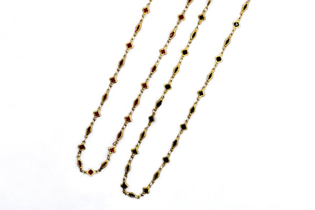 Enamel Quatrefoil Necklace