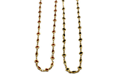 Enamel Quatrefoil Necklace