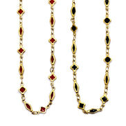 Enamel Quatrefoil Necklace