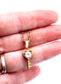 Gold Heart Key Rhinestone Necklace