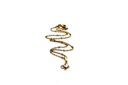 Gold Butterfly Rhinestone Necklace