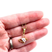 Gold Butterfly Rhinestone Necklace