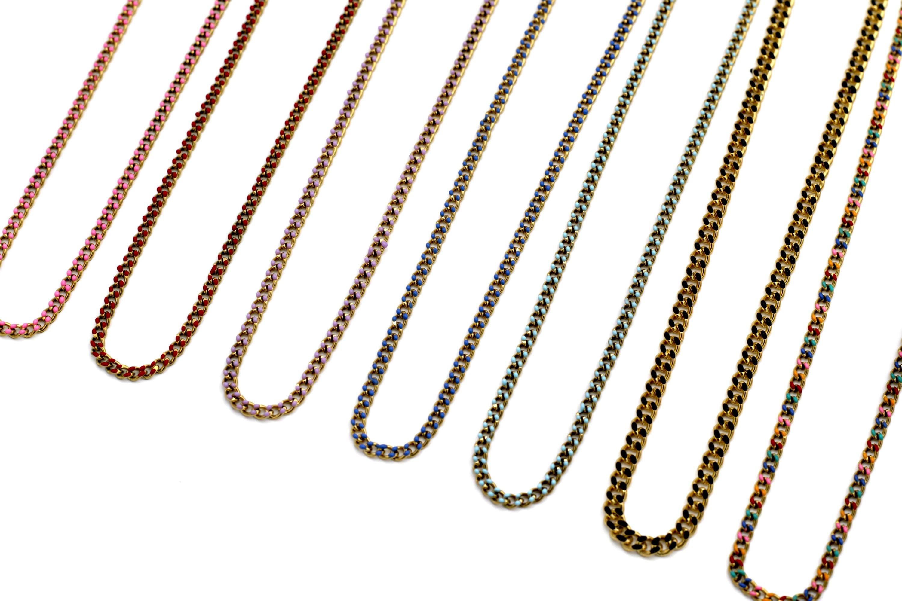 Enamel Curb Necklace