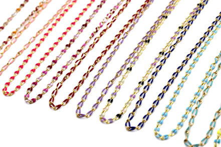 Enamel Oversized Curb Necklace