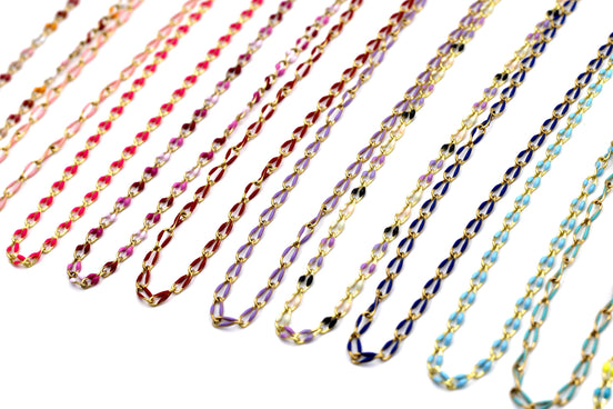 Enamel Oversized Curb Necklace