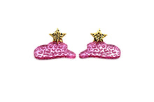 Load image into Gallery viewer, Pink Cowgirl Hat Earrings
