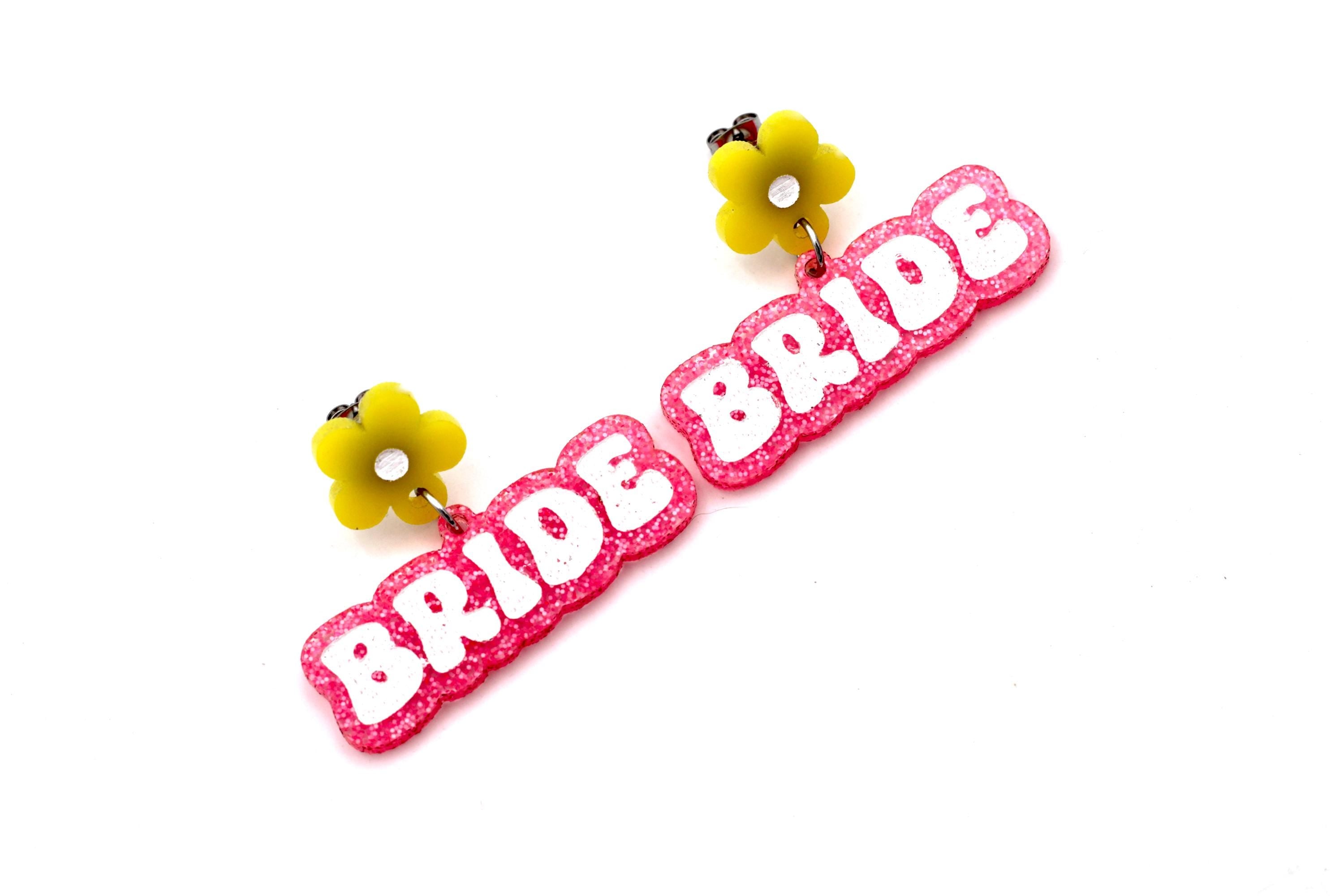Neon Wedding Earrings