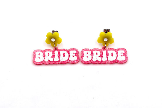Neon Wedding Earrings